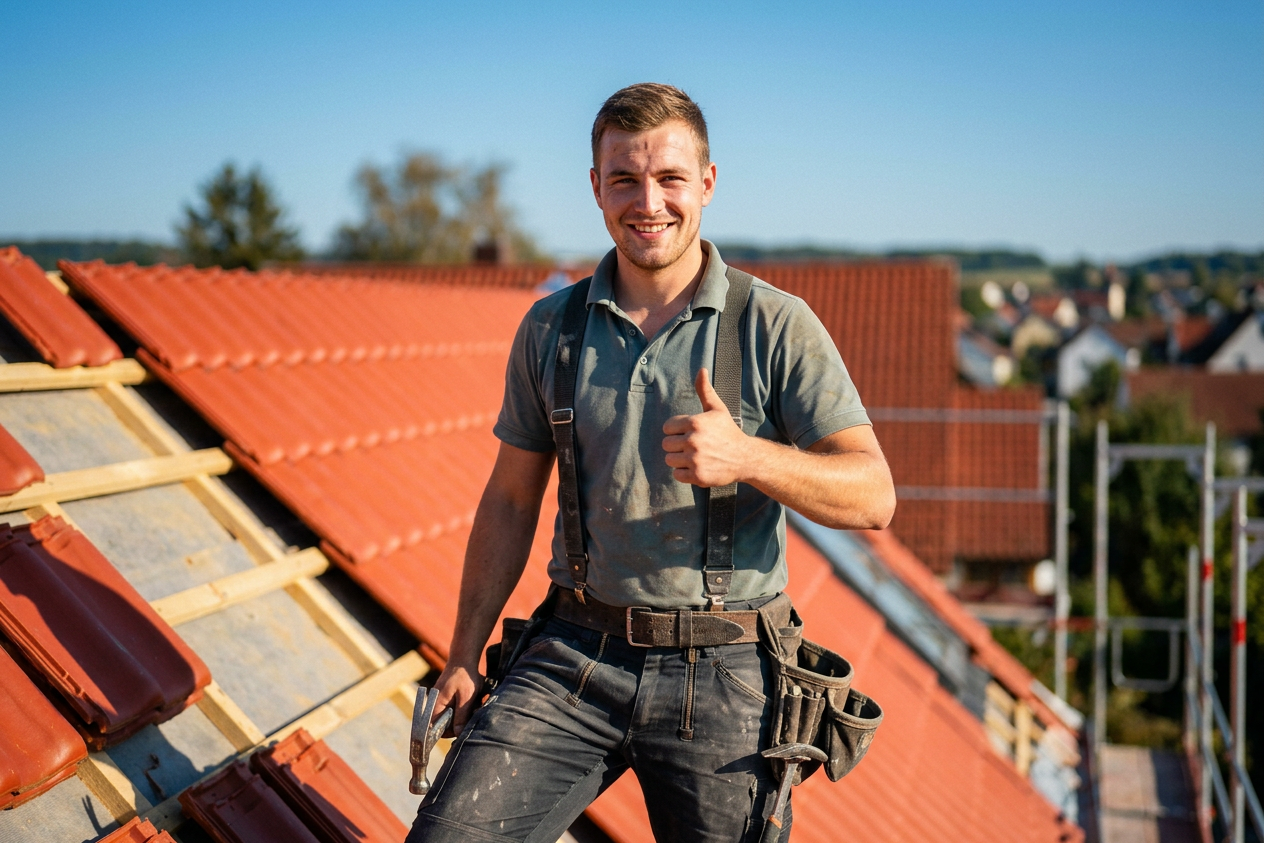 Freundlicher junger Dachdecker von HEICK